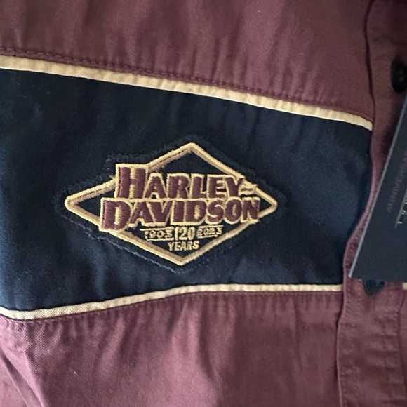 Harley-Davidson Maroon 120th Anniversary Shirt with tags - Picture 4 of 6
